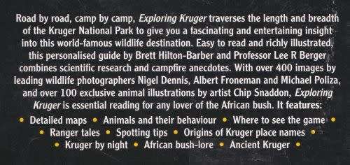 PRIME ORIGINS GUIDE TO EXPLORING KRUGER by Brett Hilton-Barber and Professor Lee R Berger