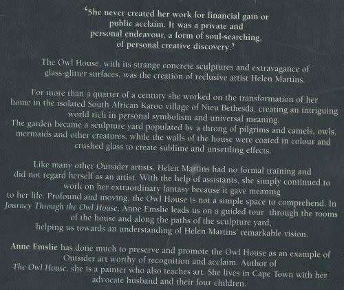 A JOURNEY THROUGH THE OWL HOUSE by Anne Emslie