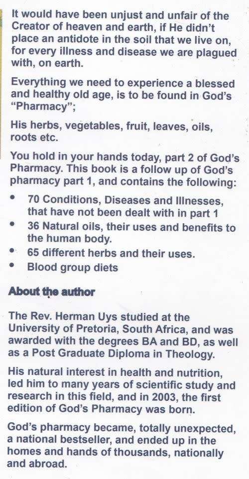 GOD`S PHARMACY: PART II by Herman Uys