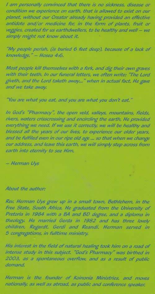 GOD`S PHARMACY by Herman Uys