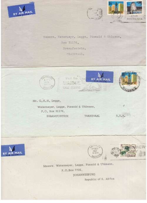 RHODESIA (7 Slogan Covers)