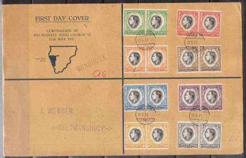 SOUTH WEST AFRICA (1937) - 5 Covers