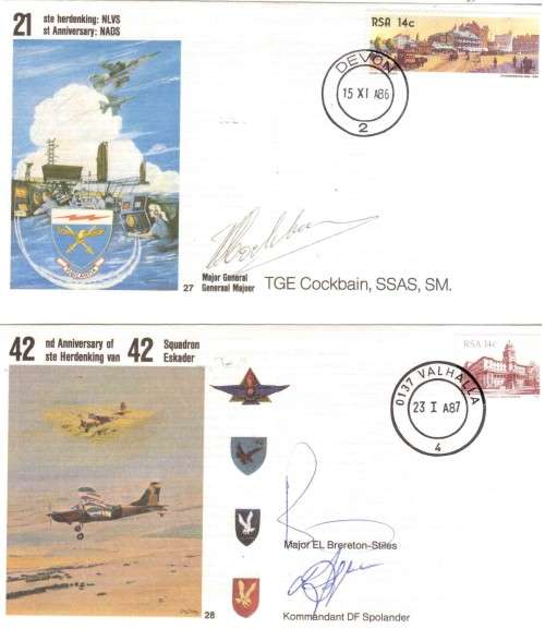 SA AIR FORCE (b) - 4 Signed covers