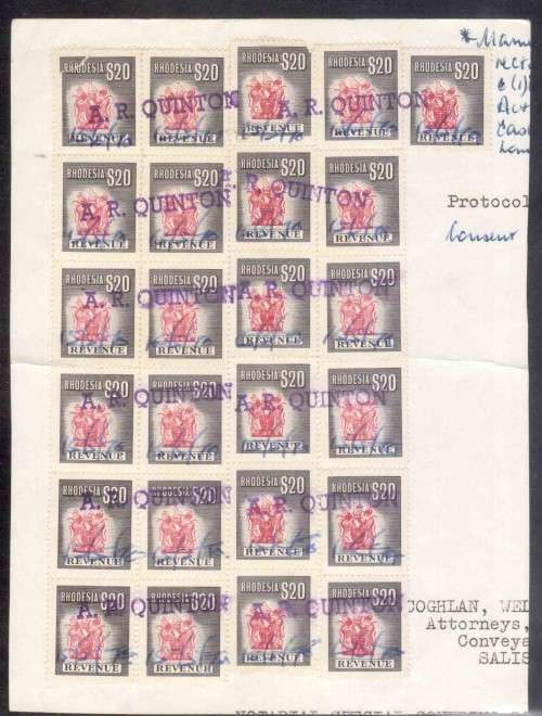 RHODESIA REVENUES (A)