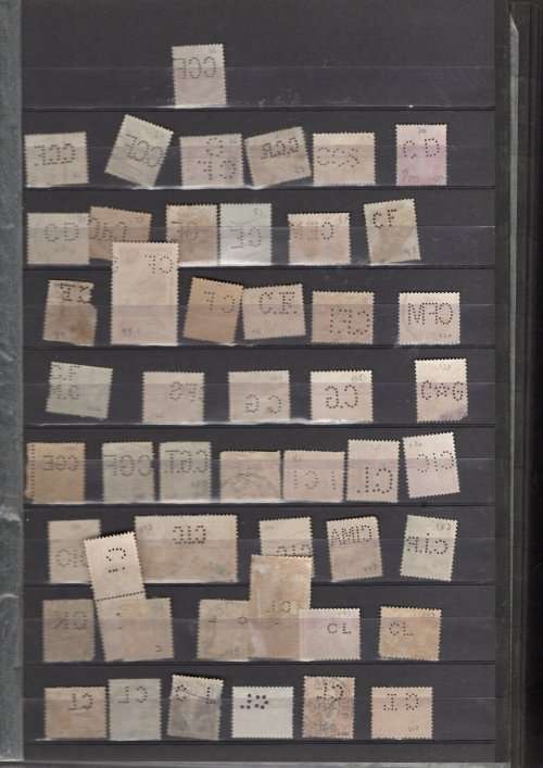 FRANCE (Perfins in stock book)