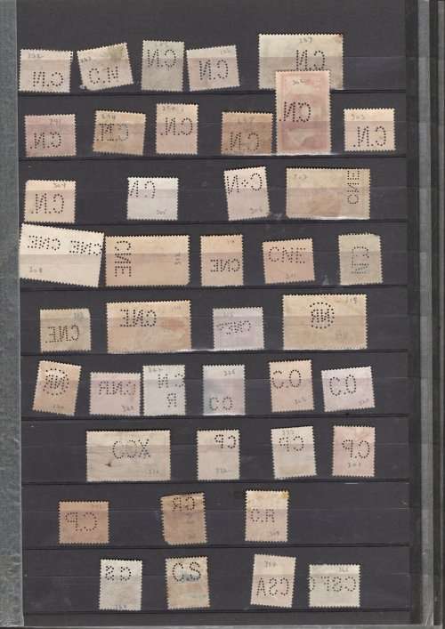 FRANCE (Perfins in stock book)