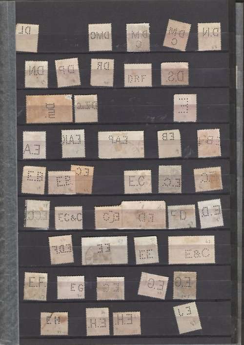 FRANCE (Perfins in stock book)