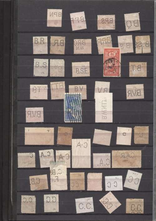 FRANCE (Perfins in stock book)