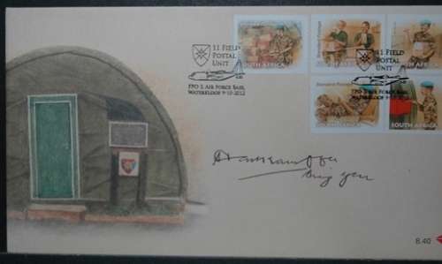 FDC 8.40 SOUTH AFRICA FIELD POST UNIT SIGNED BY BRIGADER GENERAL KAMFFER