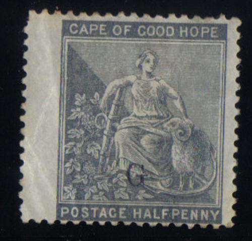 GRIQUALAND WEST WING MARGIN HALF PENNY