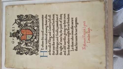 WWI DEATH PLAQUE private H.M. BISSET