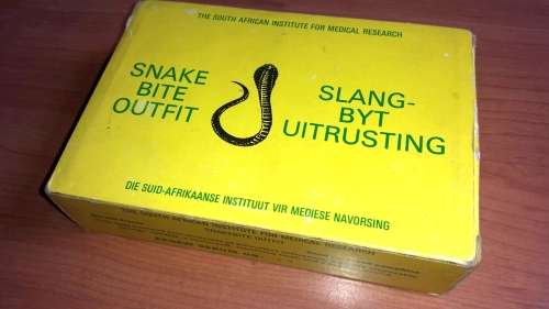 NOS vintage South African Institute for Medical Research snake bite kit