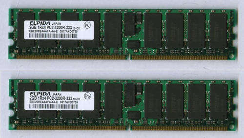 Elpida 4GB DDR2 PC3200 KIT FOR HP SERVERS!!!