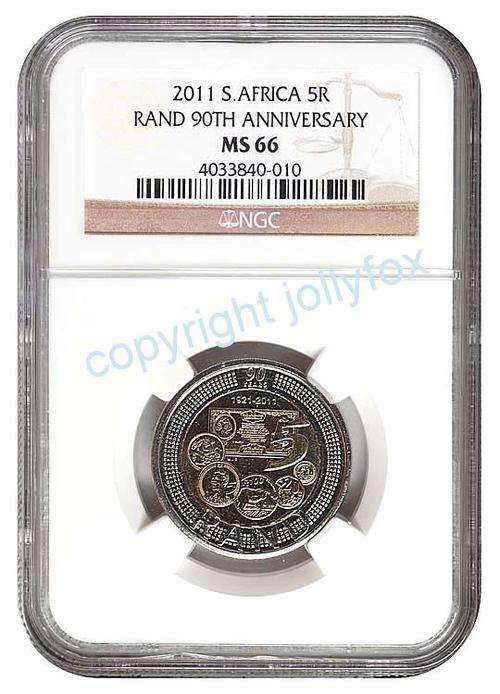 *** 2011 SARB ANNIVERSARY R5 NGC GRADED MS 66***3 AVAILABLE***