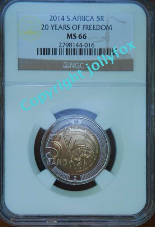 *** SECOND HIGHEST GRADE!! *** RARE 2014 R5 20 YEARS OF FREEDOM MS66 NGC GRADED!!! ***