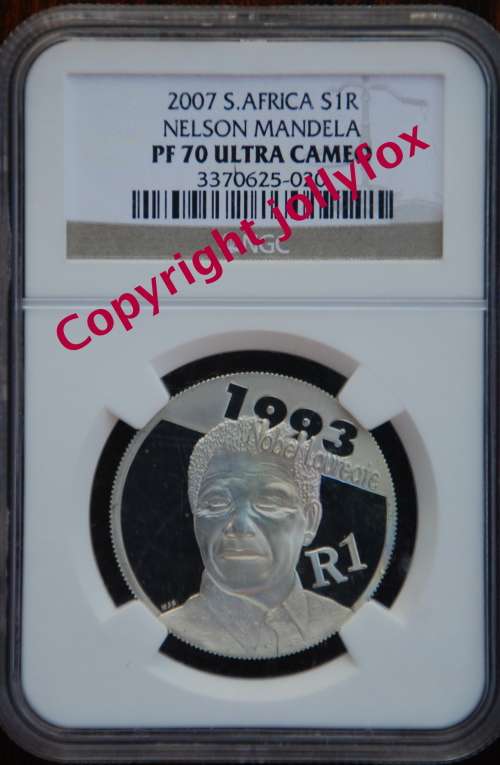 *** CHEAPEST on BoB!!  -  a PERFECT Coin !!! *** 2007 Silver R1 Mandela PF70UC (NGC)!! ***
