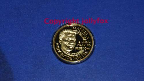 *** 1993 MINT OF NORWAY 1/10 OZ GOLD MANDELA NOBEL PEACE PRIZE WINNER ***
