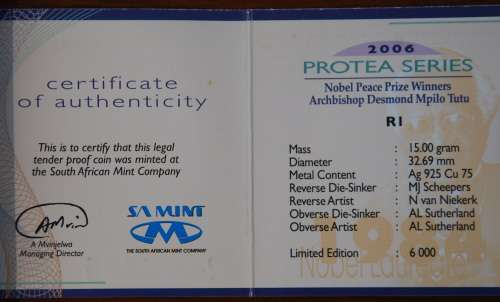 *** BARGAIN!!! *** 2006 SILVER R1 PROOF TUTU IN SAM BOX WITH COA!!! ***