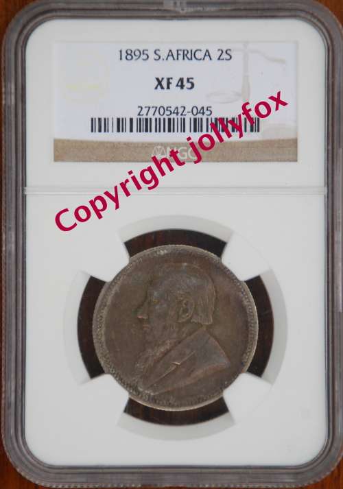 *** 1895 2 Shillings XF 45 NGC Graded at BARGAIN Price!! (Hern`s Value for EF R12000!!) ***