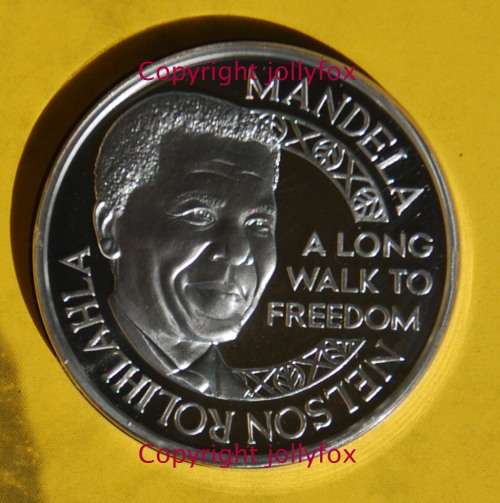 *** SPECIAL!! *** 2001 MINT OF NORWAY MANDELA SILVER MEDALLION PROOF!! ***