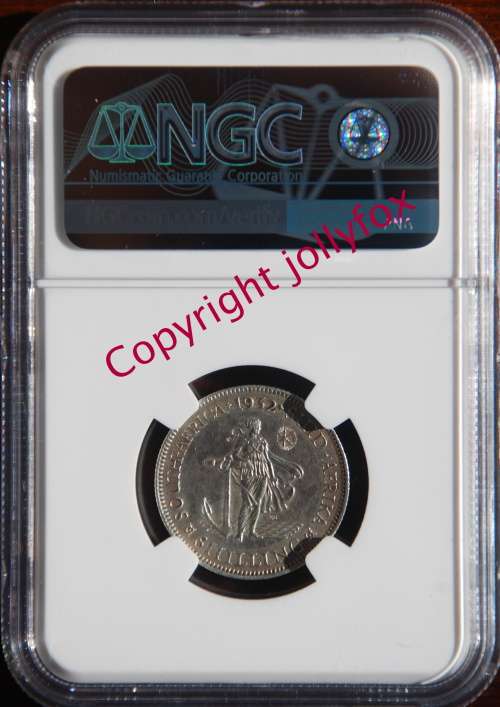 *** ULTRA RARE - ONLY 13 in this NGC Grade - 1932 1 Shilling AU55 !! ***