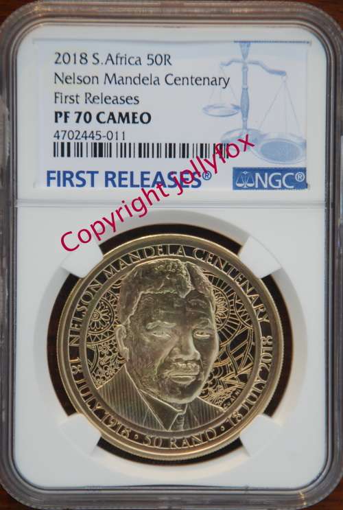 *** PERFECT PF70C!! *** 2018 MANDELA BRONZE ALLOY R50 FIRST RELEASE!! ***
