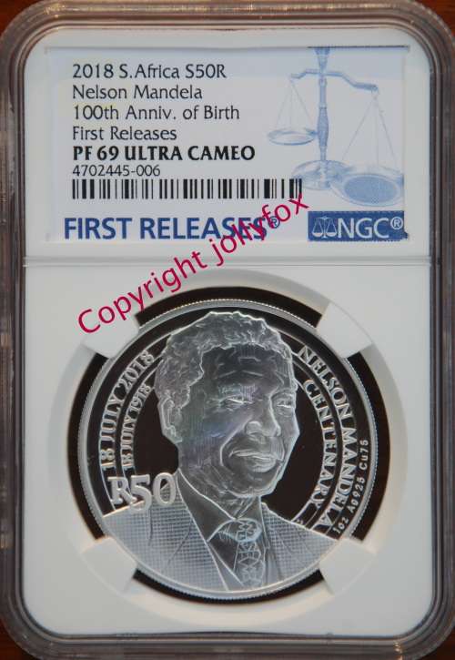 *** ONLY 4 EXIST!! *** 2018 MANDELA CENTENARY SR50 FIRST RELEASE NGC PF69UC ***