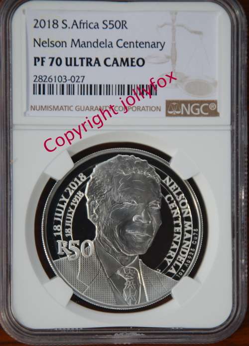 *** PERFECT & BRAND NEW *** ONLY 25 EXIST!! *** 2018 MANDELA SILVER R50 NGC PF70UC!! ***