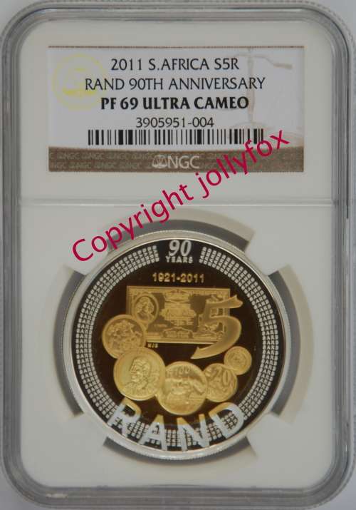 *** Special price!! *** 2011 SilverR5 Bi-Metal CROWN SARB Anniversary PF69 UC ***