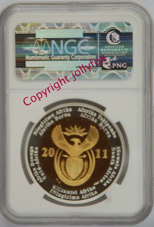 *** Special price!! *** 2011 SilverR5 Bi-Metal CROWN SARB Anniversary PF69 UC ***