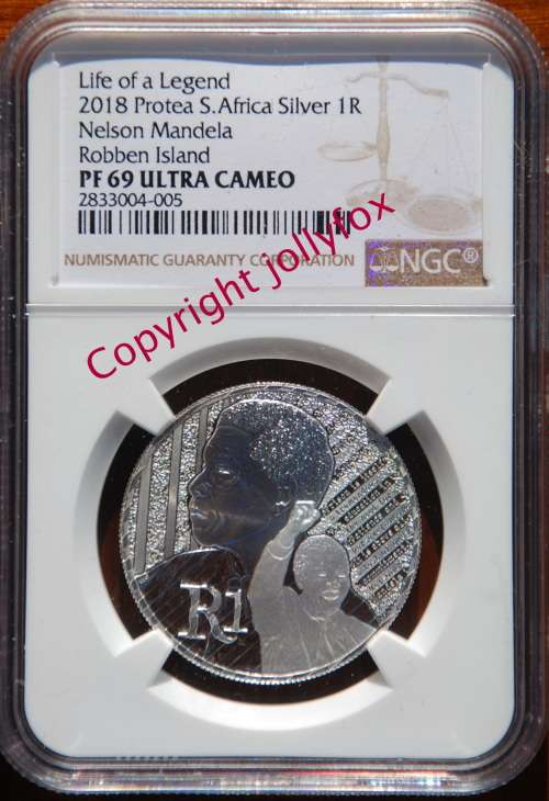 *** BRAND NEW 2018 SILVER R1 MANDELA ROBBEN ISLAND PF69UC - NGC!! ***