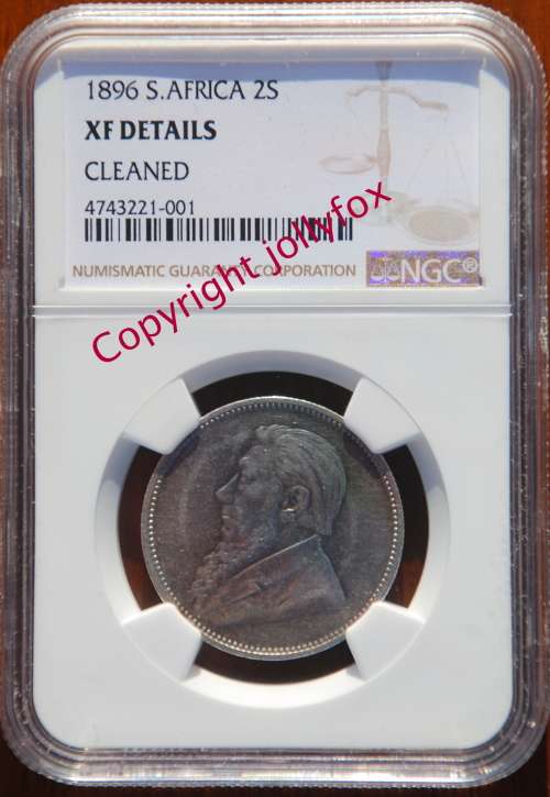 *** 1896 2 SHILLING WITH XF DETAILS (NGC GRADED) FOR LESS THAN R700!! ***