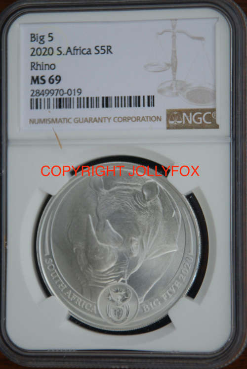 *** SPECIAL PRICE!! *** 2020 Silver R5 Rhino in almost Perfect MS69 NGC Grade!! ***