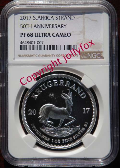 *** RARE!!! **** BRAND NEW 2017 SILVER KRUGER PROOF R1 - ONLY 74 GRADED PF68UC BY THE NGC ***