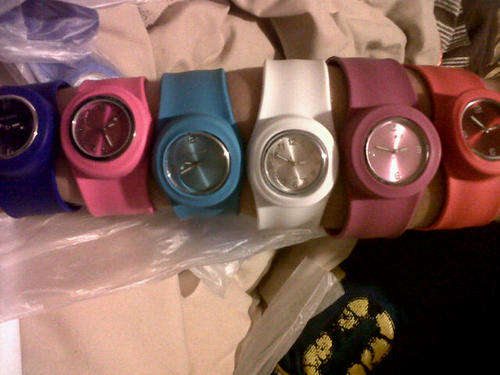 slap watches bulk lot variety of colours ten per bulk order cannot specify colour