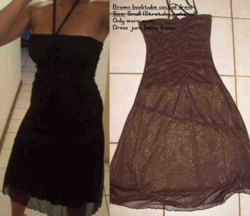 Brown glittery coctail or casual dress