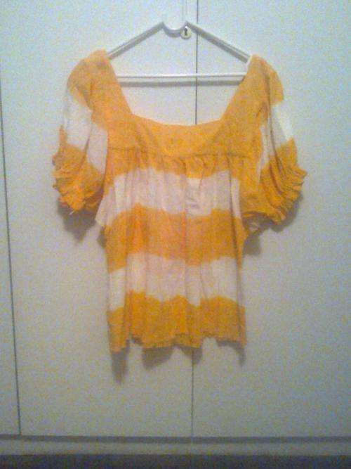 Yellow/White shirt - Extra Large