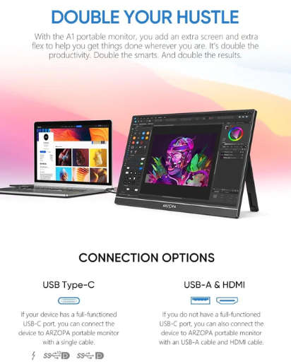 Arzopa A1 15.6 inch Portable Monitor