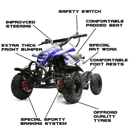 50cc 2 Stroke Air-Cooled Mini Quad