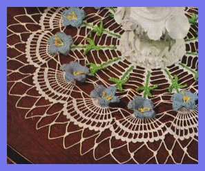 A 1949 Crochet Pattern for a Blue Bell Doily