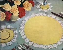 An Easy and Downloadable Crochet Pattern for a Yellow Daisy Luncheon Set