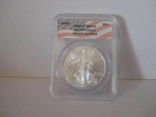 AMERICAN SILVER EAGLE 2009 MS70 ANACS FREE SHIPPING FREE INSURANCE