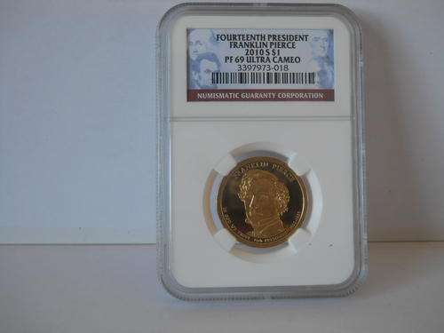 AMERICAN PRESIDENTS FRANKLIN PIERCE PF69 ULTRA CAMEO BY NGC @ R1 START