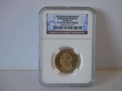 U.S.A. PRESIDENTS JAMES BUCHANAN PF69 ULTRA CAMEO BY NGC @RI START FREE SHIPPING