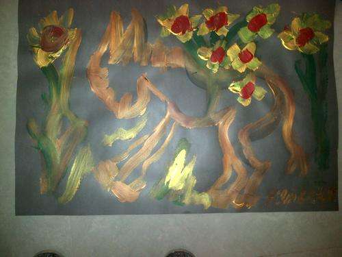 A2 Aclylic on board Donkey by Frans Claerhout, amazing colours