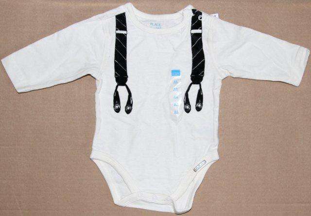 " The Children's Place " Long Sleeved Body Suit Romper 0-3 months - Boys