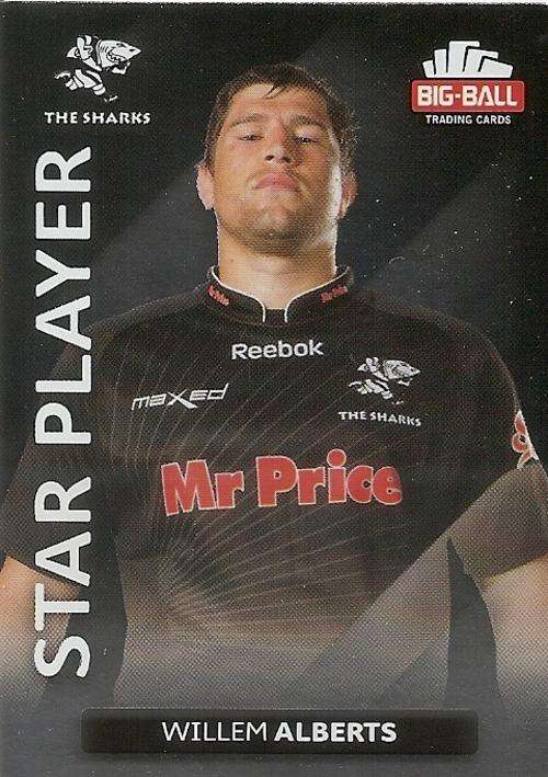 BIG BALL RUGBY COLLECTION  2012 - WILLEM ALBERTS "STAR PLAYER" FOIL CARD