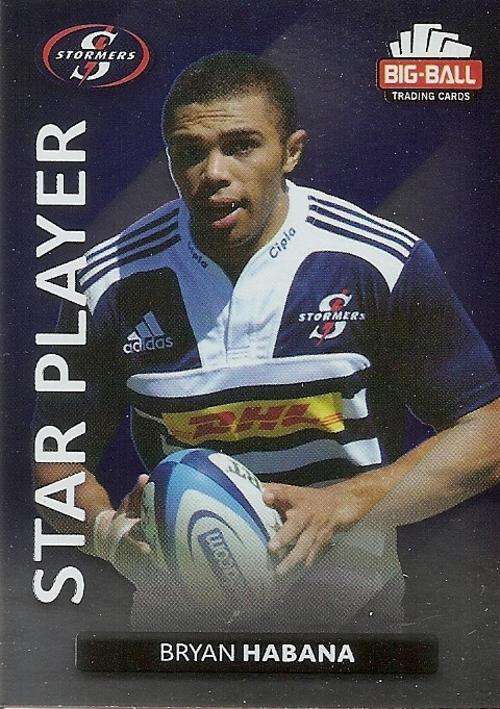BIG BALL RUGBY COLLECTION  2012 - BRIAN HABANA `STAR PLAYER` FOIL CARD