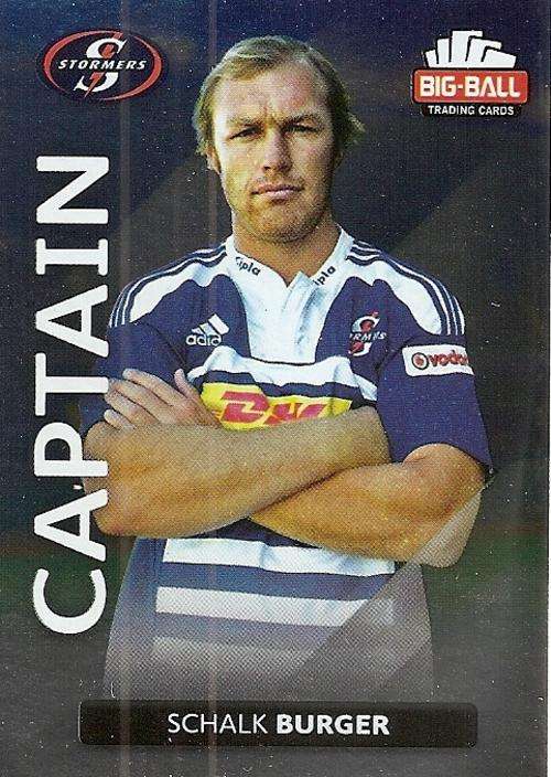 BIG BALL RUGBY COLLECTION  2012 - SCHALK BURGER "CAPTAIN" FOIL CARD