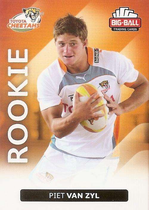 BIG BALL RUGBY COLLECTION  2012 - PIET VAN ZYL "ROOKIE" CARD 089